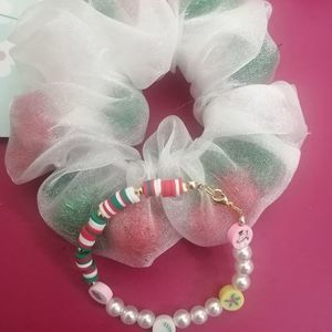 Bracelet Christmas and scrunchie